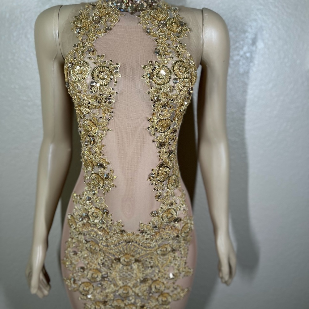 Gold custom made dress